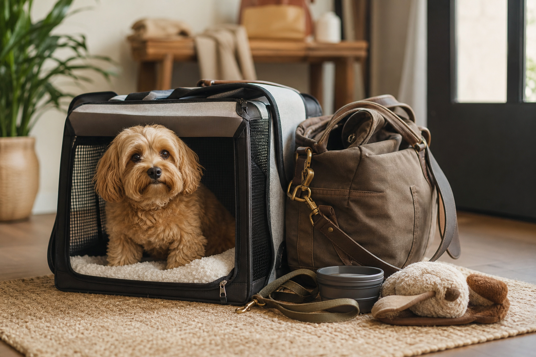 Unbranded organized spatial layout featuring practical pet travel