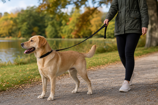Unbranded repeatable routine scene featuring dog walking and outdoor routines