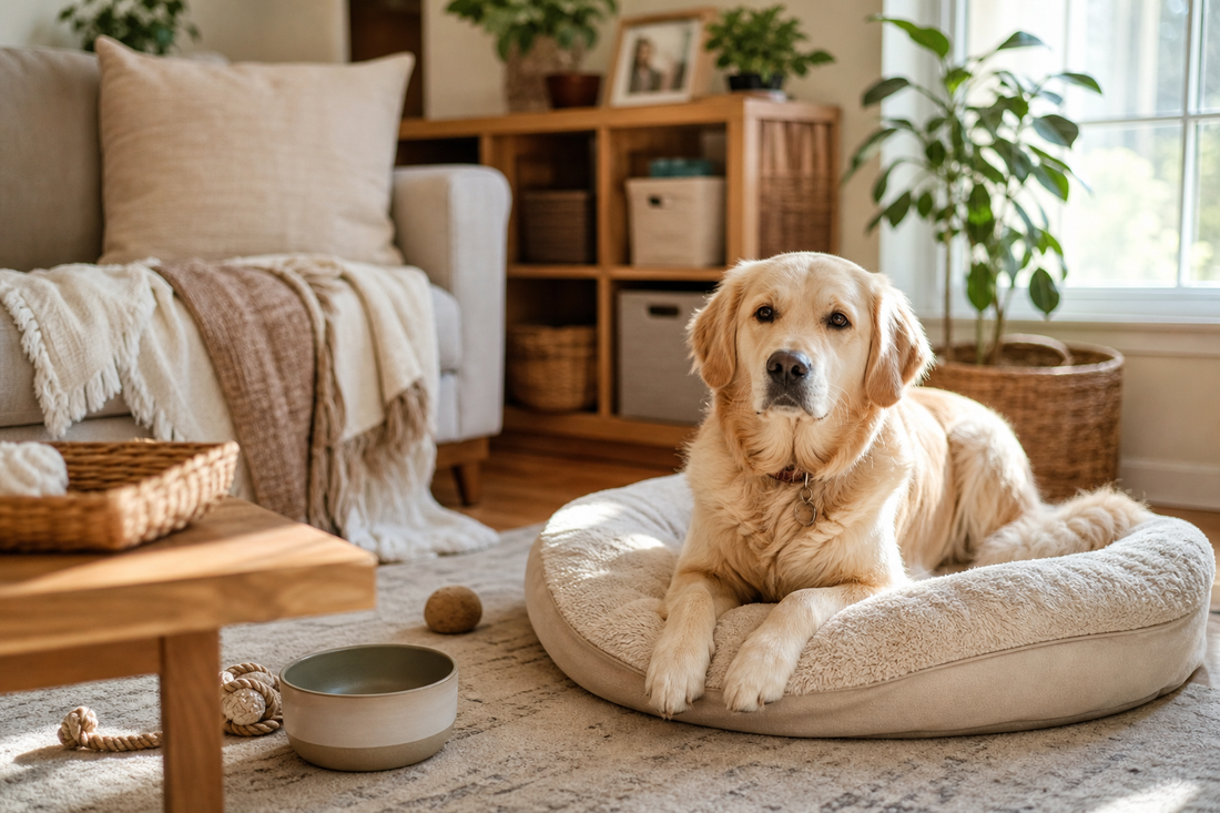 Unbranded orderly inspection setup featuring home routines for pet owners