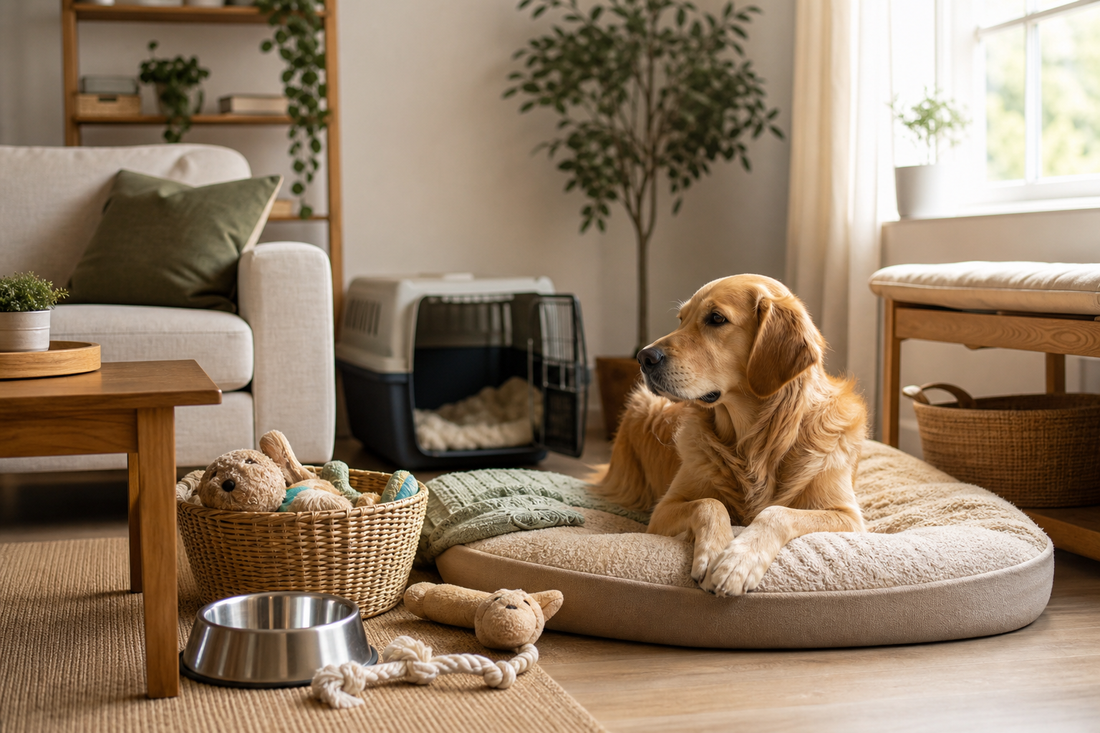 Unbranded orderly inspection setup featuring home routines for pet owners