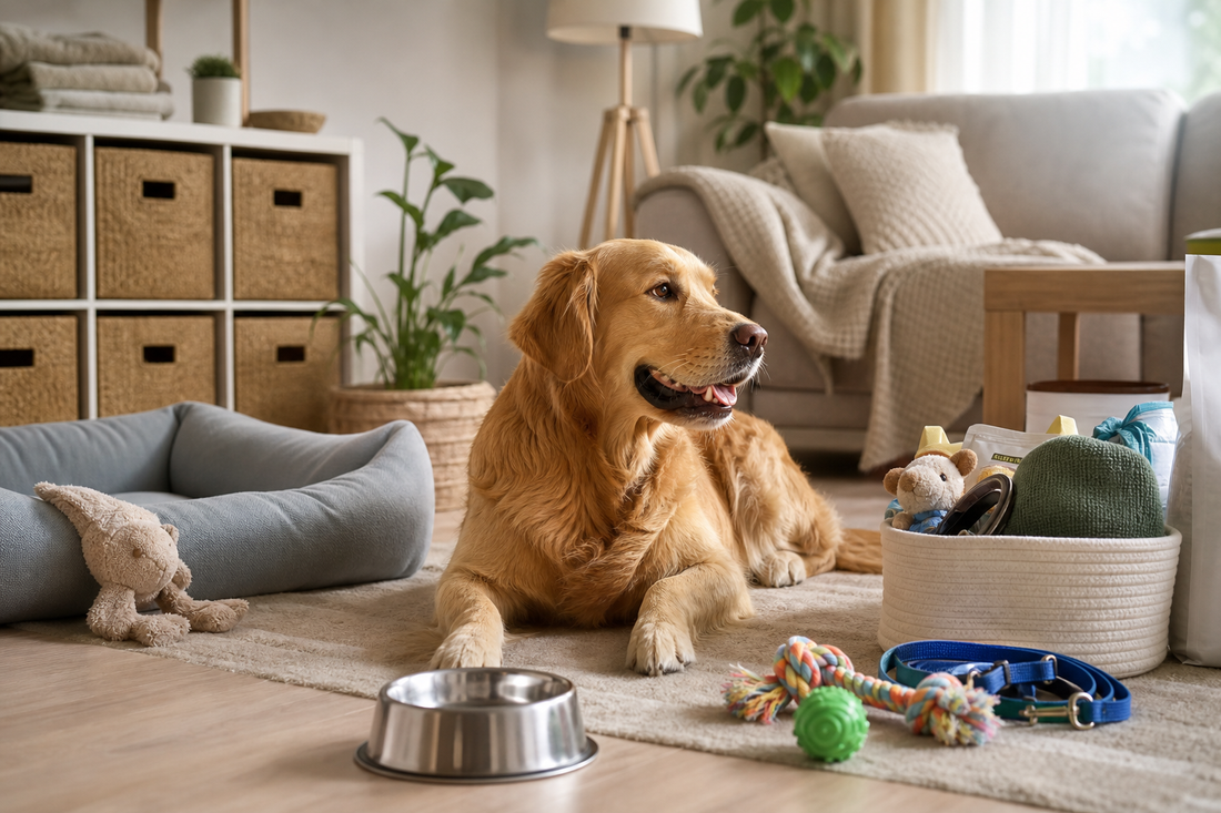 Unbranded orderly inspection setup featuring home routines for pet owners