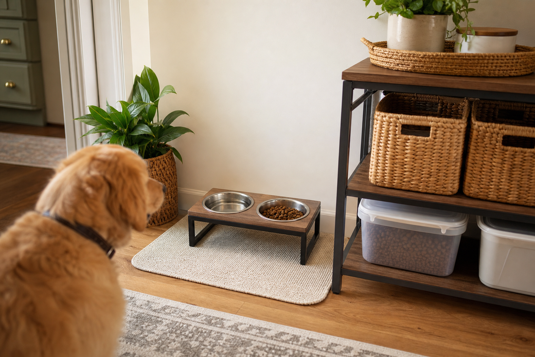 Unbranded practical sequence scene featuring practical feeding-area organization