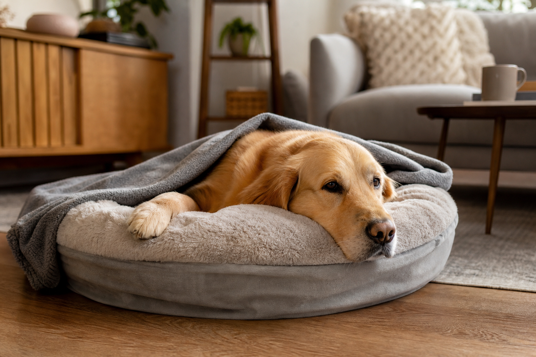 Unbranded practical sequence scene featuring practical pet comfort