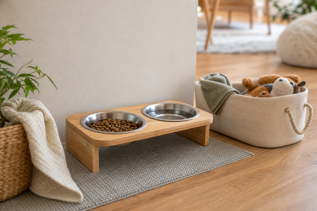 Unbranded practical sequence scene featuring practical feeding-area organization