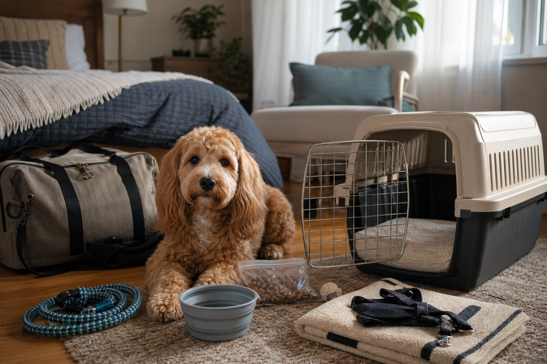 Unbranded organized spatial layout featuring practical pet travel