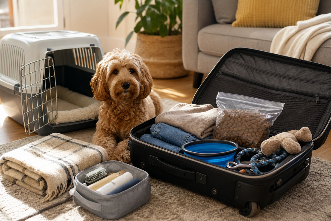 Unbranded organized spatial layout featuring practical pet travel