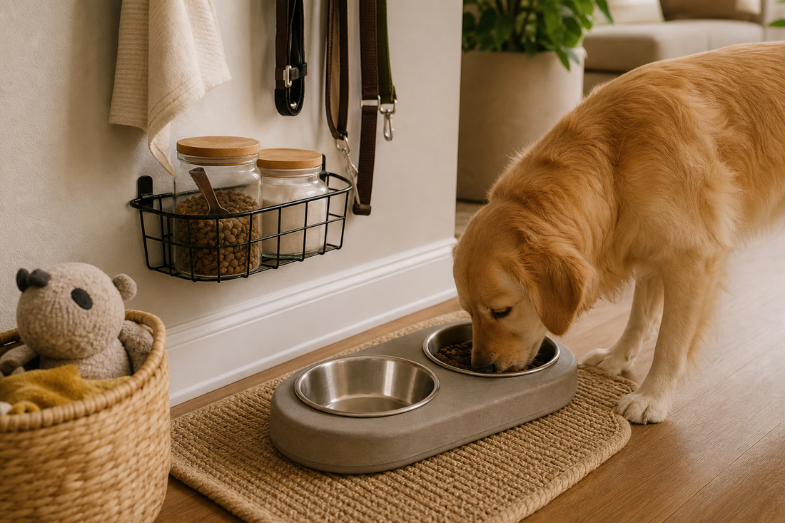 Unbranded practical sequence scene featuring practical feeding-area organization