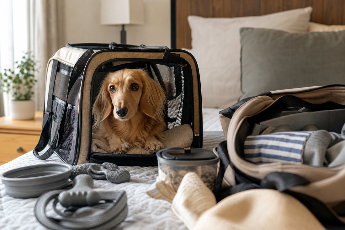 Unbranded organized spatial layout featuring practical pet travel