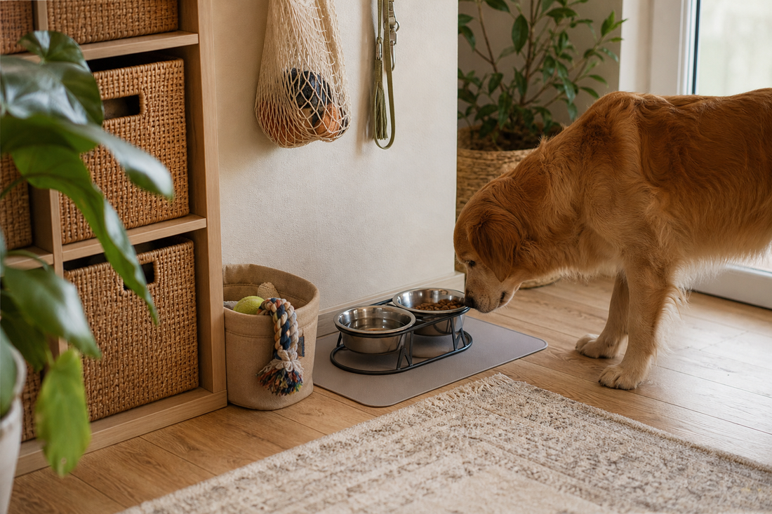 Unbranded practical sequence scene featuring practical feeding-area organization