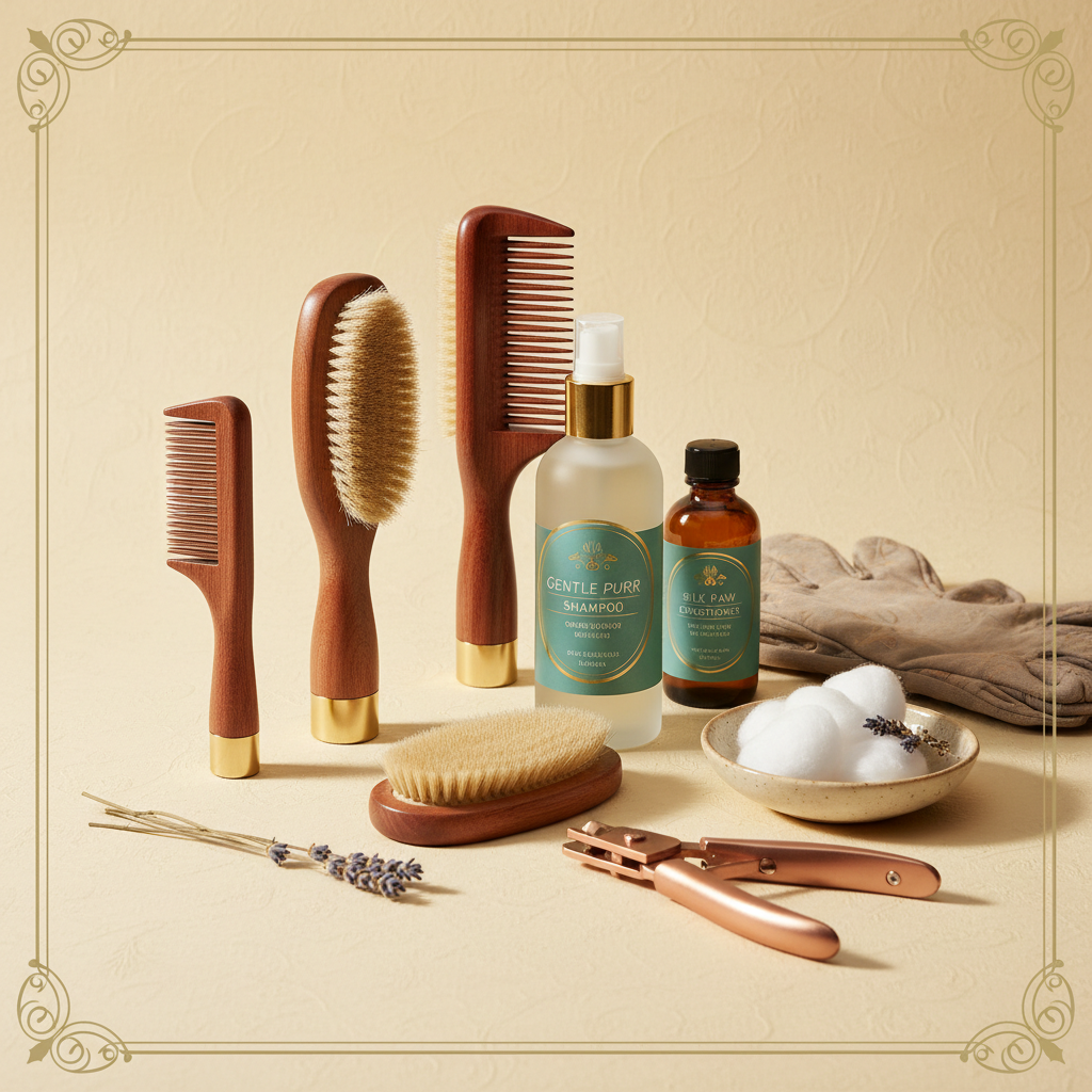 Essential cat grooming supplies and accessories for feline care