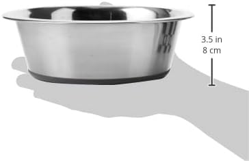 CLASSIC Pet Products Non-Slip Stainless Steel Dish (1600 ml - 215 mm, 8.5 inch Diameter Dog Bowl), Clear - Image 2