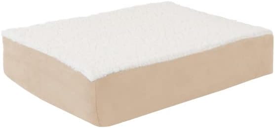 PETMAKER Orthopedic Dog Bed - 2-Layer Memory Foam Pet Bed with Machine Washable Sherpa Cover - 20x15 Pet Bed for Small Dogs up to 20lbs (Tan) - Image 4
