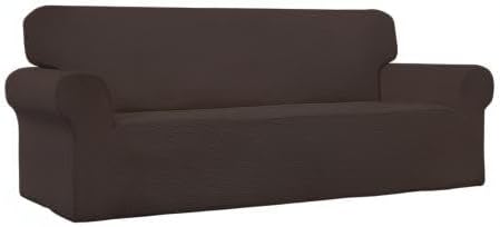 Easy-Going Stretch Oversized Sofa Couch Slipcover Washable Chocolate | 1-Piece Extra large Sofa Cover Furniture Protector Couch Soft with Bottom for Kids, Polyester Spandex Jacquard - Image 9