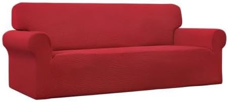 Easy-Going Stretch Couch Covers for Sofa Washable Large Christmas Red | 1-Piece Sofa Covers for 3 Cushion Couch Furniture Protector Couch Slipcover Soft with Bottom for Kids Pets - Image 9