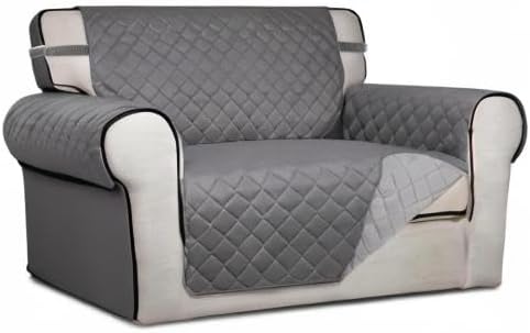 PureFit Reversible Quilted Sofa Cover Dog Couch Covers for Sofa, 28 in | Gray/Light Gray, Water Resistant Couch Protector, Washable Pet Couch Cover with Non Slip and Elastic Straps For Kids - Image 8
