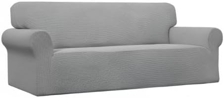 Easy-Going Stretch Couch Covers for Sofa Washable Large Light Gray | 1-Piece Sofa Covers for 3 Cushion Couch Furniture Protector Couch Slipcover Soft with Bottom for Kids Pets - Image 9