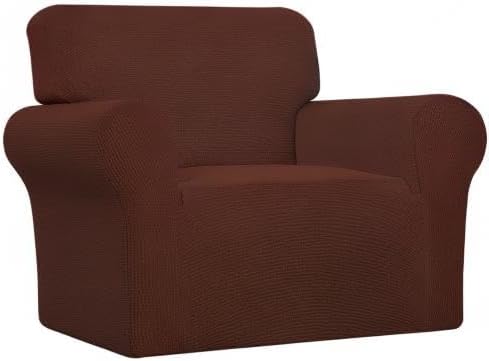 Easy-Going Stretch Oversized Chair Slipcover with Arm Washable Coffee | 1-Piece Large chair covers armchair Furniture Protector for Living Room chair and a half cover Soft For Kids, Pet. - Image 8