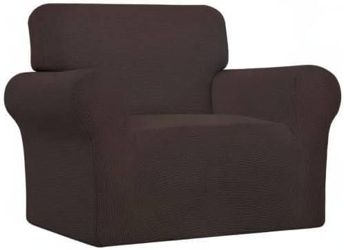 Easy-Going Stretch Oversized Chair Slipcover with Arm Washable Chocolate | 1-Piece Large chair covers armchair Furniture Protector for Living Room chair and a half cover Soft For Kids, Pet. - Image 8