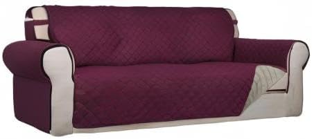 PureFit Reversible Quilted Sofa Cover Dog Couch Covers for Sofa, 66 in | Wine/Beige, Water Resistant Couch Protector, Washable Pet Couch Cover with Non Slip and Elastic Straps For Kids - Image 8