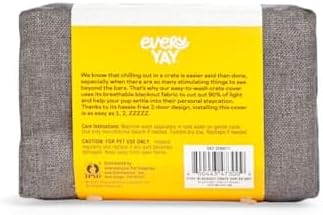 EveryYay by Petco Happy Place Grey Blackout Dog Crate Cover 19" L X 12.5" W X 14" H - Image 3