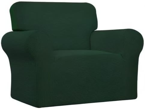Easy-Going Stretch Oversized Chair Slipcover with Arm Washable Dark Green | 1-Piece Large chair covers armchair Furniture Protector for Living Room chair and a half cover Soft For Kids, Pet. - Image 8