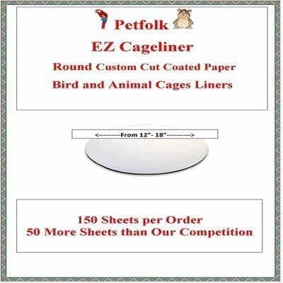 Click Image to Open expanded View 150 Sheets Custom Cut Birdcage Liner Cut to Order Birds-Amphibians/Reptile-Small Furry Friends Your Choice Plain, Poly or Wax (Round Wax (Light) 13") by Unknown