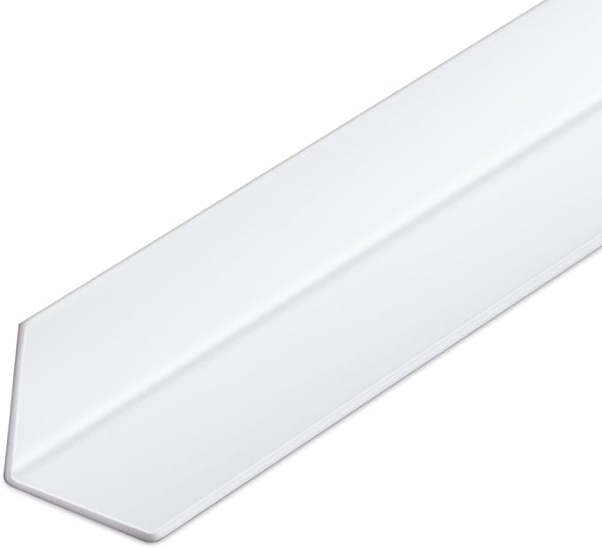 Sasylvia 1 Pcs Wall Corner Protector Guards, Avoid Scratching Scuffs, Vinyl Corner Trim Molding, Ease Install & Cleaning for Door Countertop Furniture Cabinet Protection (1/2 x 1/2 x 36 Inches,White) by Sasylvia