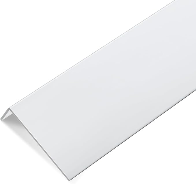 Sasylvia 1 Pcs Wall Corner Protector Guards, Avoid Scratching Scuffs, Vinyl Corner Trim Molding, Ease Install & Cleaning for Door Countertop Furniture Cabinet Protection (1 x 3 x 48 Inches,White) by Sasylvia