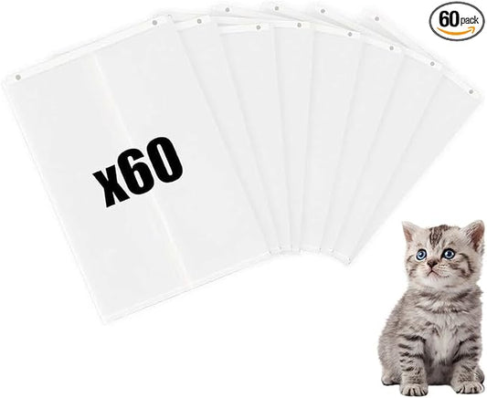 60pcs Cat Litter Box Liners for SNOW+Cat Litter Box,Self-Sealing Waste Bags by Litterliners