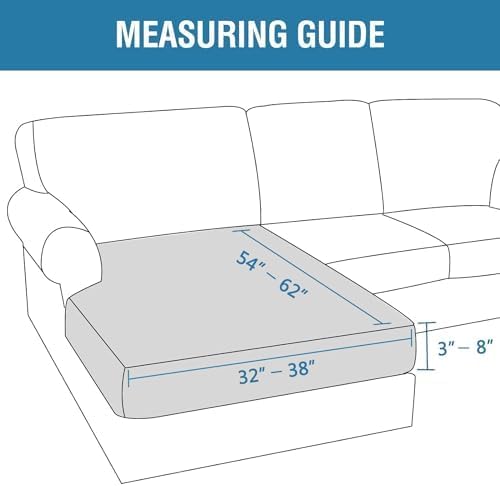 H.VERSAILTEX Velvet Stretch Individual Chaise Cover Sectional Couch Covers for L Shaped Sofa Both Left/Right Furniture Protector Seat Cushion Sofa Cover (1 Piece Chaise Cover, Porcelain White) - Image 2