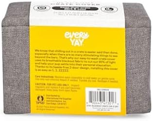 EveryYay by Petco Happy Place Grey Blackout Dog Crate Cover 24.25" L X 17.75" W X 18.25" H - Image 3