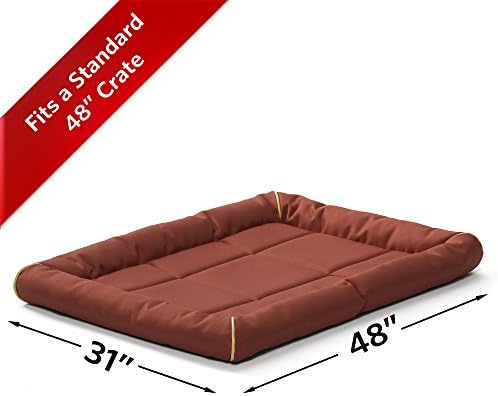 MidWest Homes for Pets XL QuietTime MAXX Ultra-Rugged Dog Bed, Water & Odor Resistant, Bolstered Edge, Non-Slip Bottom, Fits 48-inch Crates, Brick - Image 2