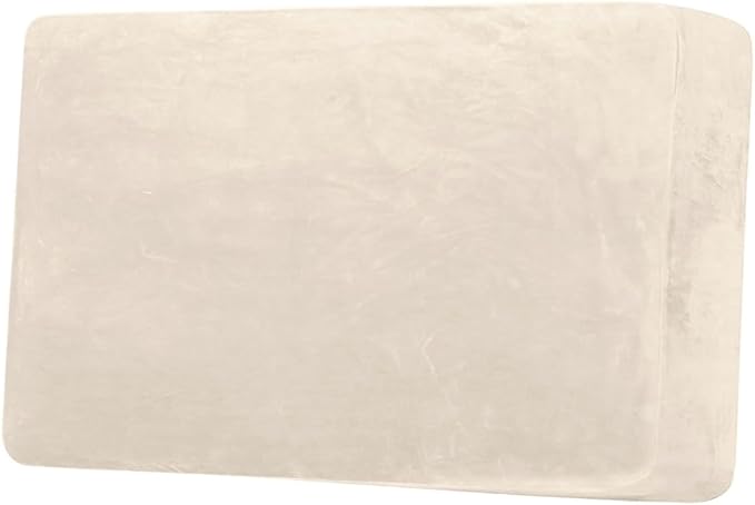 H.VERSAILTEX Velvet Stretch Individual Cushion Cover Plush Cushion Slipcover for Loveseat Sofa Furniture Protector Seat Cushion Sofa Cover (1 Piece Loveseat Cushion Cover, Cream) by HVERSAILTEX
