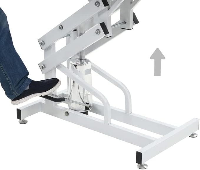 Hydraulic Dog Pet Grooming Table, 42 Inch Heavy Duty Professional Pet Grooming Station 21'' -36'' Height Adjustable for Small Medium Large Dog at Home with Clamps and Grooming Noose, Purple - Image 4