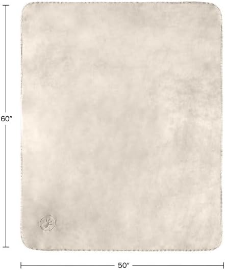 Waterproof Pet Blanket - 50x60-Inch Reversible Sherpa Fleece Throw Protects Couches, Cars, and Beds from Spills, Stains, and Fur by PETMAKER (Cream) - Image 3