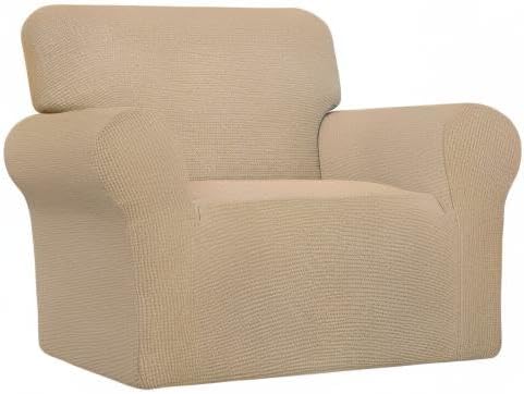 Easy-Going Stretch Oversized Chair Slipcover with Arm Washable Sand | 1-Piece Large chair covers armchair Furniture Protector for Living Room chair and a half cover Soft For Kids, Pet. - Image 8