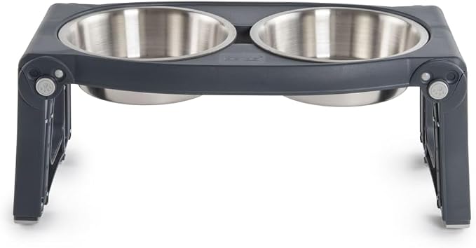 Dexas Pets Adjustable Height Double Pet Feeder with Stainless Steel Bowls - Image 6