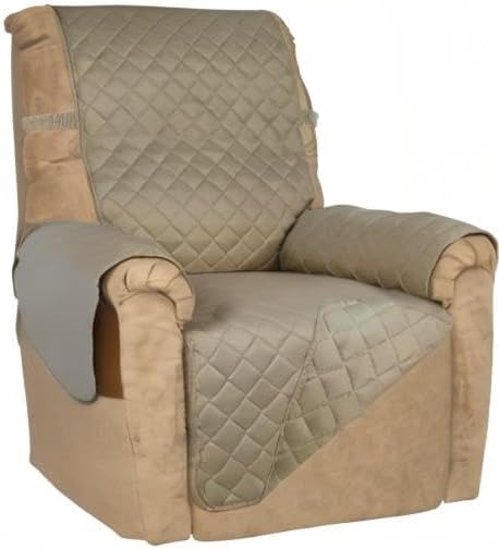 PureFit Reversible Recliner Chair Covers Couch Covers for Dogs, 19 in | Beige/Beige, Water Resistant Couch Protector, Washable Pet Couch Cover with Non Slip and Elastic Straps For Kids - Image 8