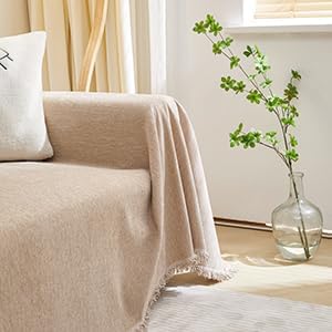 MEETSKY Couch Cover Sofa Covers for Sectional Sofa Universal Fit for Couch 2 Seat, Thick Washable Sofa Slipcover Large, 71"x 102", Khaki - Image 6