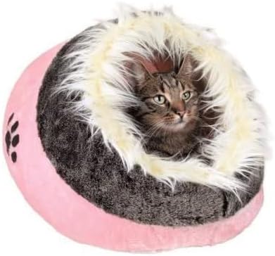 TRIXIE Pet Products 36301 Minou Cuddly Cave, Pink/Gray - Image 2