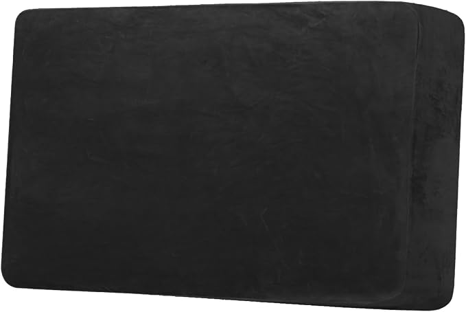 H.VERSAILTEX Velvet Stretch Individual Couch Cushion Cover Plush Slipcover for Loveseat Sofa Furniture Protector Seat Cover (1 Piece Loveseat Cushion Cover, Black) by HVERSAILTEX