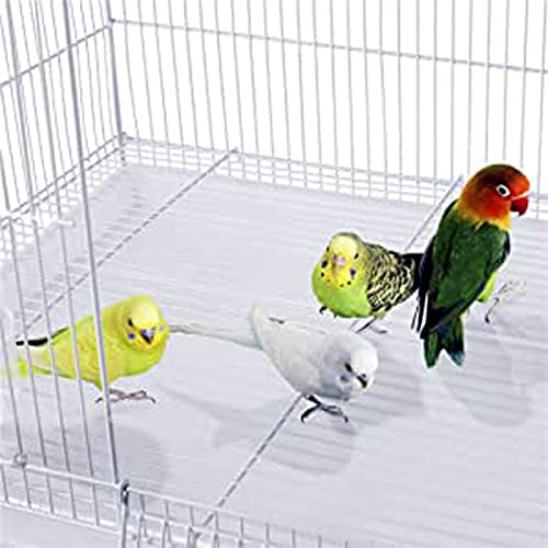 Extra Large Sturdy Wrought Iron Metal Parrot Bird Flight Breeder Home Cage Double Large Front Doors 4 of Side Breeding Nest Doors Rolling Stand with Extra Storage Shelf Lockable Heavy Duty Wheels - Image 9