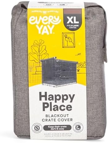 EveryYay by Petco Happy Place Grey Blackout Dog Crate Cover 43.25" L X 29" W X 29.5" H - Image 2