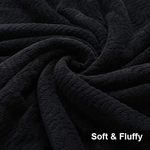 Ultra Soft 2 Piece Textured Hand Towel Set for Bathroom Shower Pool and Kitchen, Quick Dry, Highly Absorbent - Black - Image 4