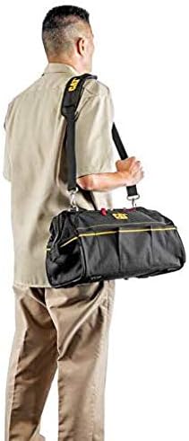 CAT 16-Inch Pro Wide Mouth Tool Bag, 14 Pockets for Tool Storage and Organization, Premium 1680D Water-Resistant Polyester Weave, Adjustable Shoulder Strap - 980206N - Image 5