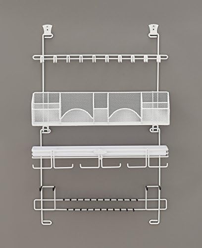 Men’s Over the Door/Wall Hanging Closet Tie and Belt Organizer Rack # 9300 in White 43 Hooks for Men’s Organization Patented - Image 4