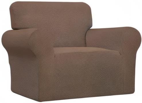 Easy-Going Stretch Oversized Chair Slipcover with Arm Washable Brown | 1-Piece Large chair covers armchair Furniture Protector for Living Room chair and a half cover Soft For Kids, Pet. - Image 8
