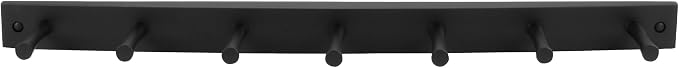Spectrum Diversified Wood Hook Rack, 7 Peg, Black by Unknown