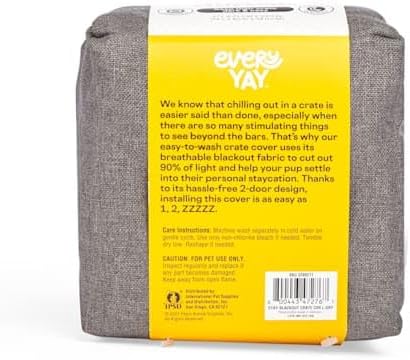EveryYay by Petco Happy Place Grey Blackout Dog Crate Cover 37" L X 23.5" W X 23" H - Image 3