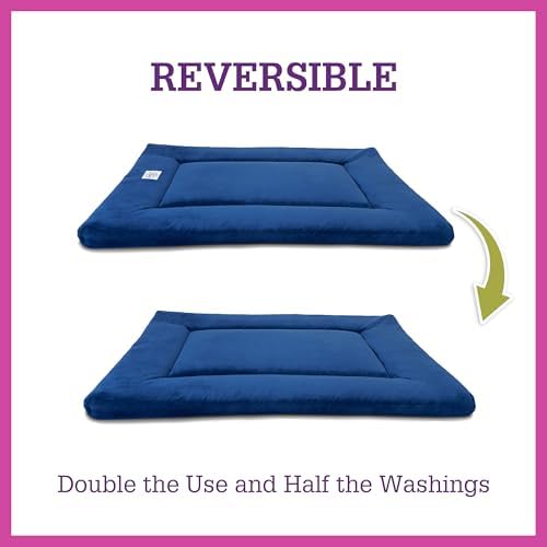 Pet Dreams Dog Crate Cover & Mat- Breathable Non-Toxic Kennel Topper for Double-Door Crates, Fits iCrate Dog Cages 18, 24, 30, 36, 42, 48 Inches (Blue, Small, 24“) - Image 8